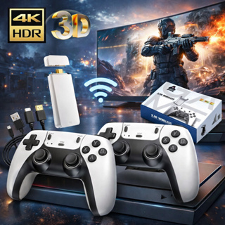 2025 Novo Videogame Stick M15 Pro 4k 64gb Hdmi Com 2 Controles Sem Fio + 20mil Jogos