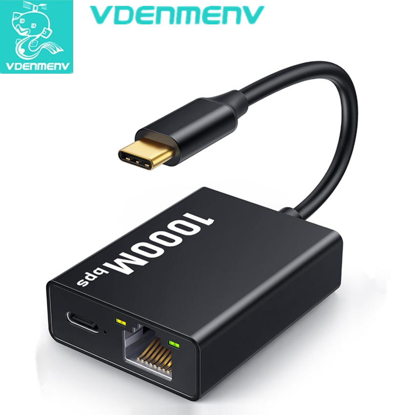 Adaptador Ethernet USB C De 1000 Mbps Para Chromecast Com Google TV RJ45 LAN Network Plug Play