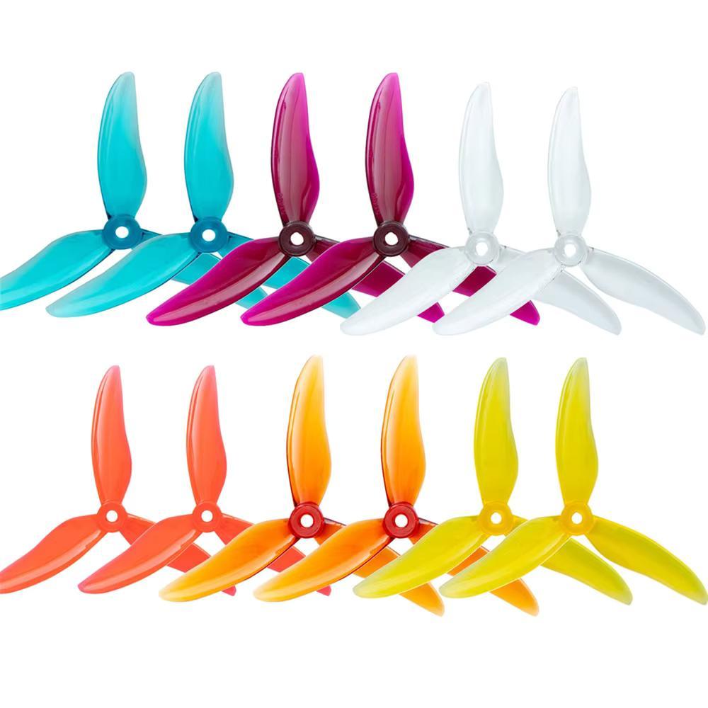 Hélice FPV Gemfan Hurricane 51499 5" 3Pás 10Pares para Drone Racing Freestyle Motor 2207 2306 Compatível com Nazgul5