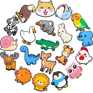 1 Pçs Dos Desenhos Animados animal PVC Sapato Encantos Acessórios Jardim Decorar DIY Dest…