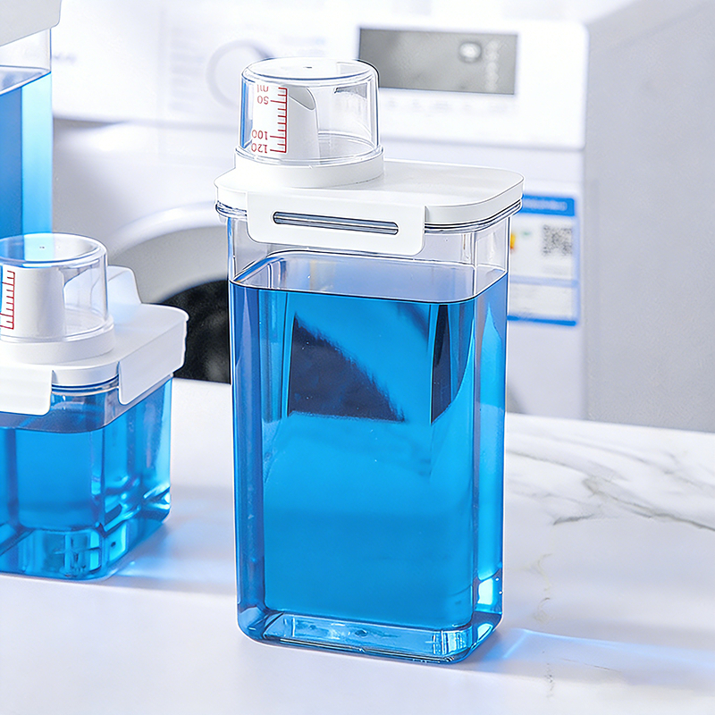 Kit 2PCS Dispenser Organizador para Lavanderia 2.5L – Sabão em Pó, Líquido e Tira‑Manchas