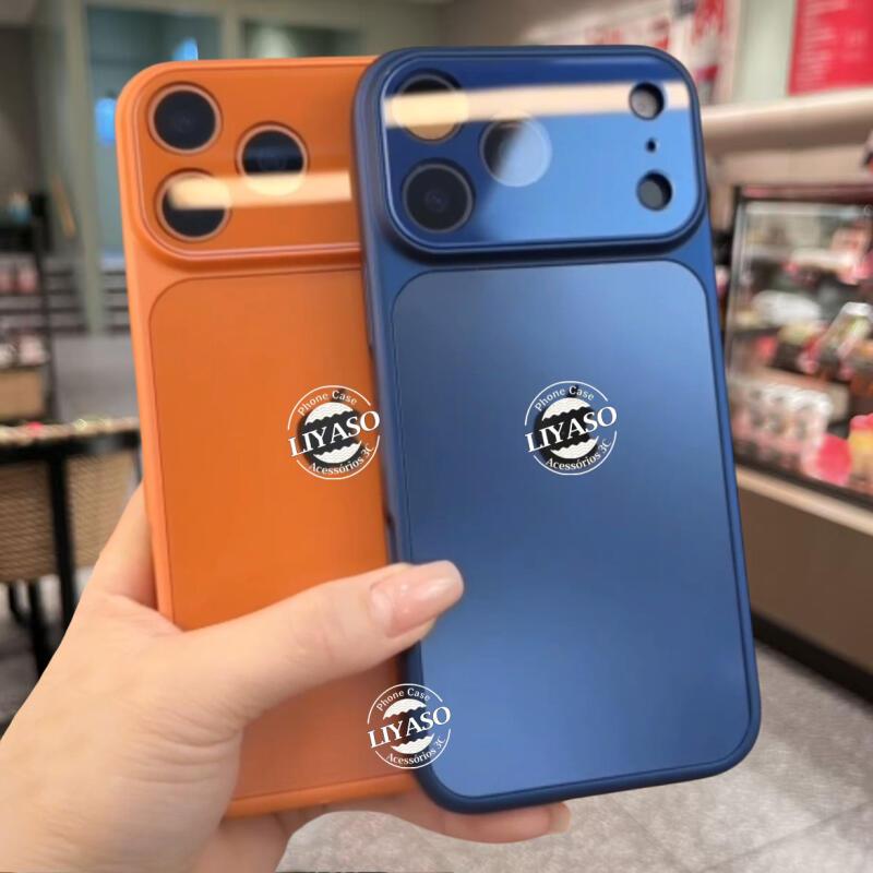 【Com Logotipo】Faça seu iPhone parecer com o 17 Pro Max, Capa original AG fosca para iPhone 17 16 15 14 13 12 11 Pro Max em Oferta na Shopee