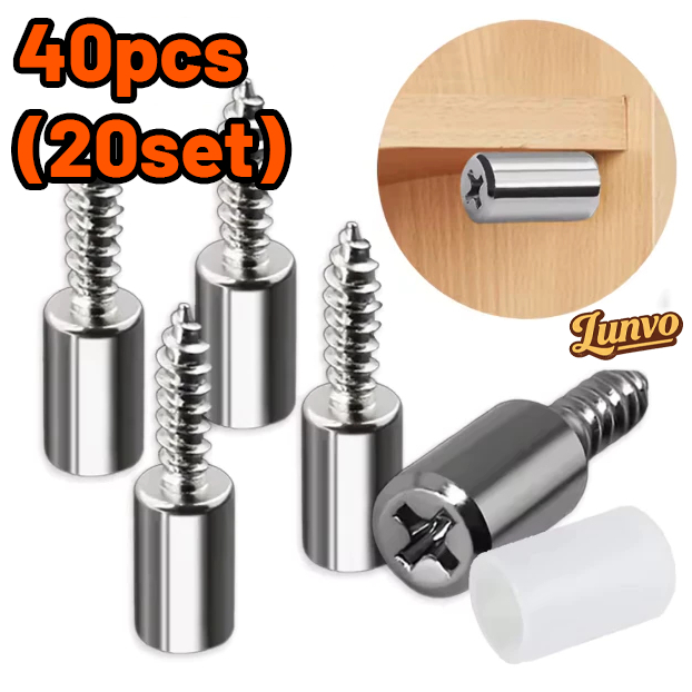 Kit 40 Suporte Pino P/ Prateleiras Parafuso + Capa Protetora