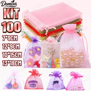 Kit 100/50/25/10 Un Saco Saquinho Organza Tule Saquinho 7x9 9x12 10x15 Festa Casamento (Escolha A Cor)-D em Oferta na Shopee