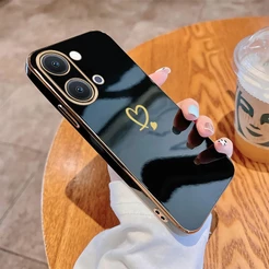 Capa De Telefone Para POCO X8 Pro Max 5G Caso Artístico Amor Coração Silicone Simples Forma Macia