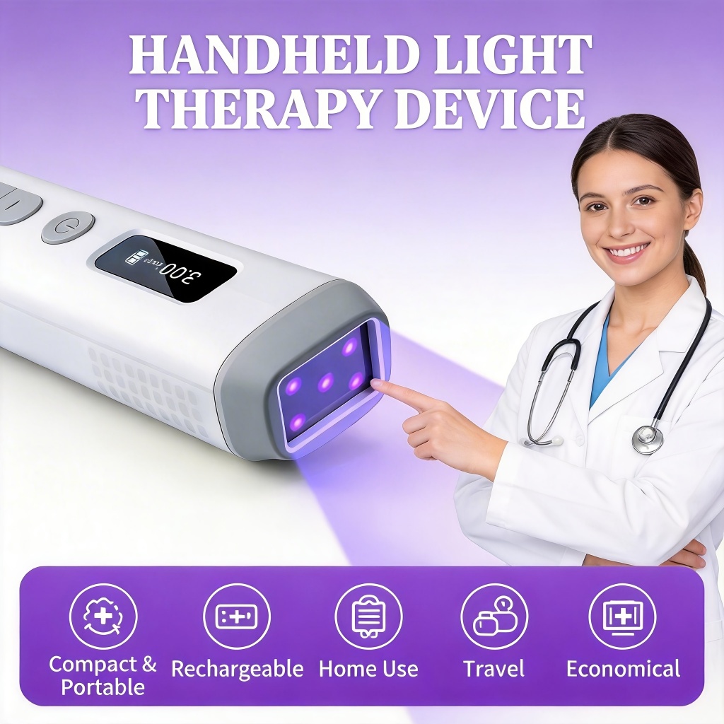 Lâmpada De Fototerapia UV KTS 380 NM Para Vitiligo-Compacta , Portátil E Tipo C Recarregável . Alvos Manchas De Psoríase
