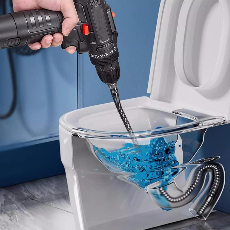 Desentupidor De Esgoto Vaso Sanitário Ralo De Banheiro Adaptador Para Furadeira e Parafusadeira