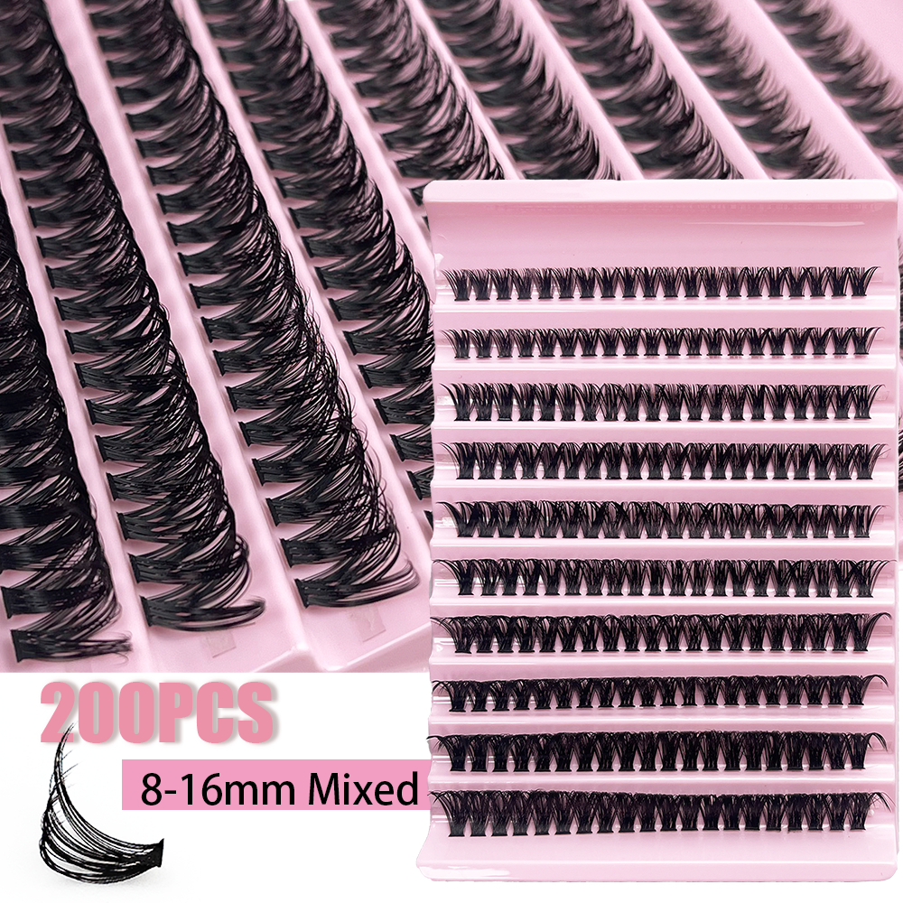 DIY cílios volumosos alongamento misto, fios C/D curvados, cílios alongamento — imagem 2 de 2