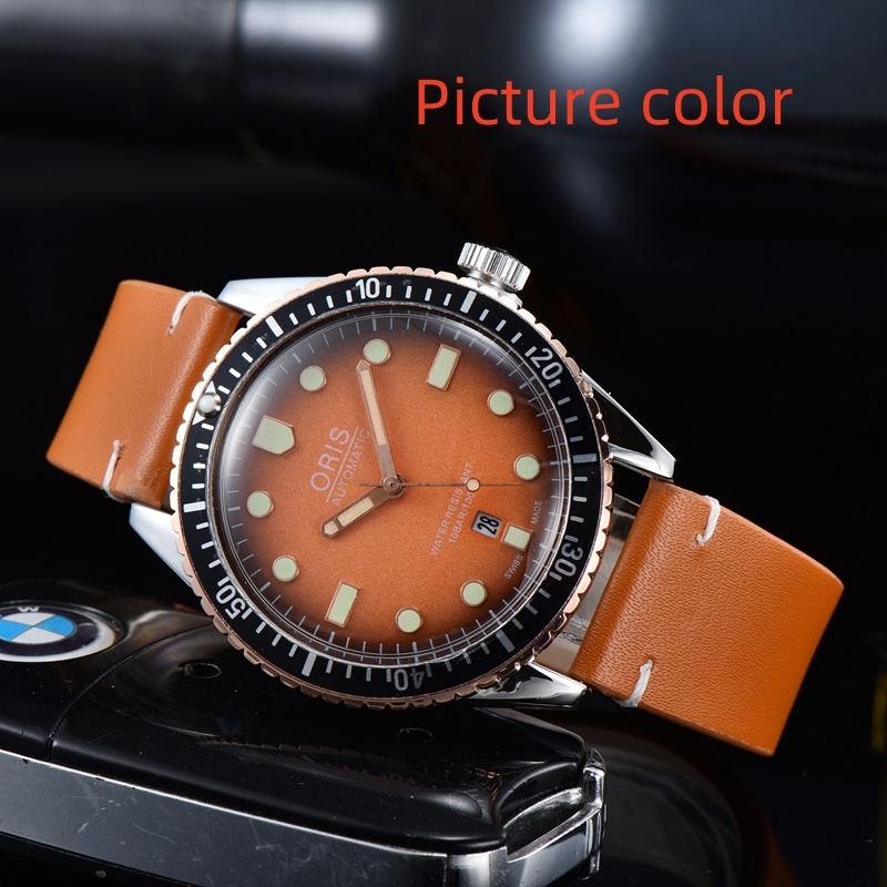 Relógio masculino relógio masculino moda relógio de quartzo de três ponteiros ORISS relógio de marca superior