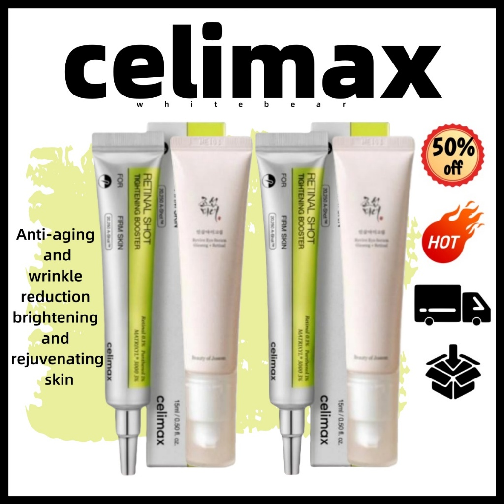 5.5 Camadascelimax À Prova De Choque Retinal Shot Tighting Booster + Revive Eye Serum | Aperto De Reduzindo Linhas Finas