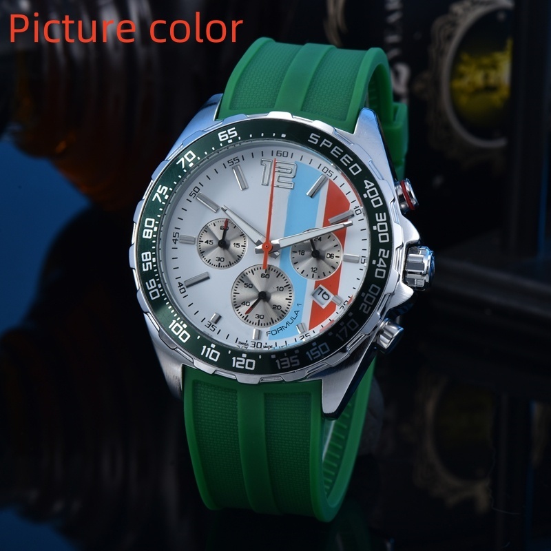 Relógio masculino relógio masculino moda seis ponteiros relógio de quartzo TAGS relógio F1 marca superior relógio de pul