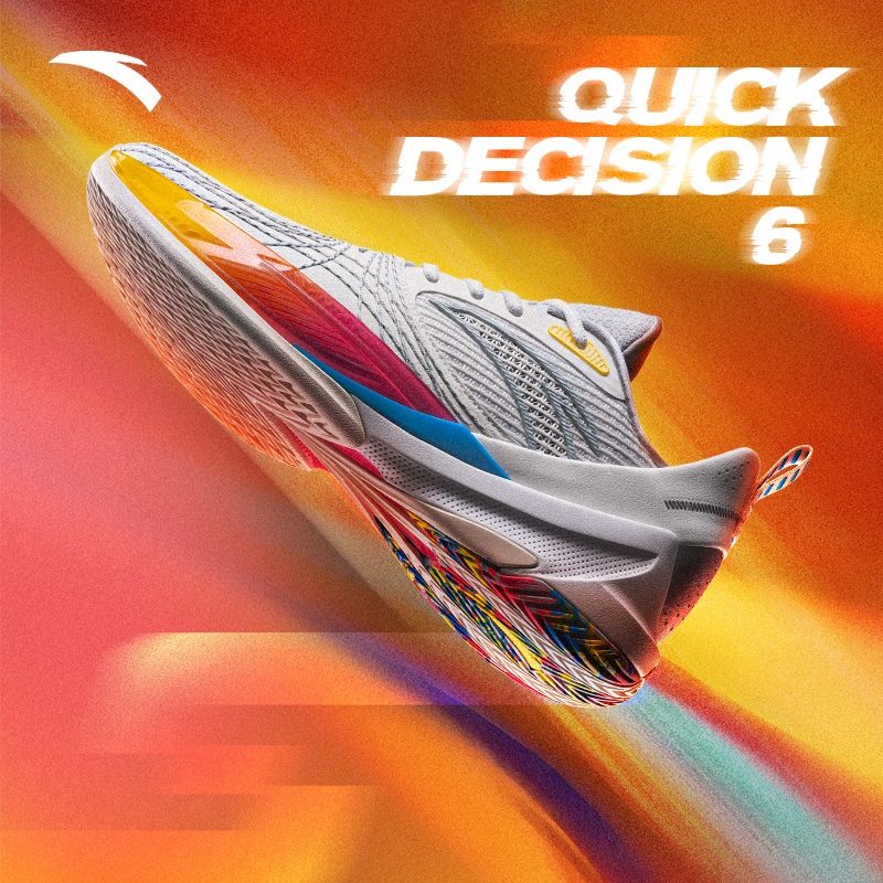 ANTA Men Quick Decisão 6.0 Tênis De Basquete Antiderrapante Leve Calçados Esportivos Ao Ar Livre 112511108