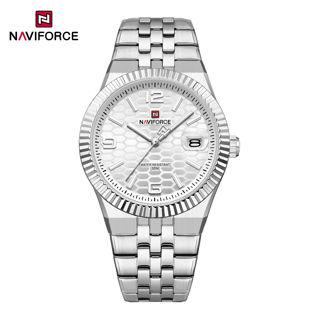 NAVIFORCE 9277 Classic Business Honeycomb Dial Relógio De Pulso Masculino