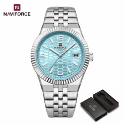 NAVIFORCE 9277 Classic Business Honeycomb Dial Relógio De Pulso Masculino