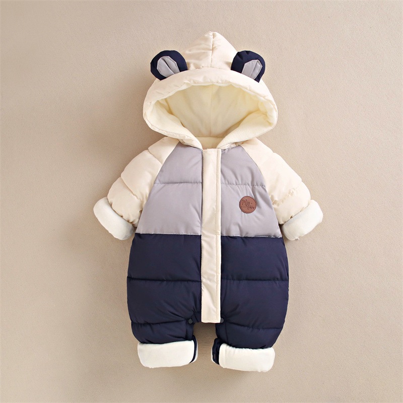 Bebê Menino Meninas Mais Macacão De Veludo Inverno Quente Pijamas Crianças Bonito Grosso Animal Roupas