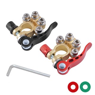 Kit Com 2 Conectores - 12v 24v Positivo & Negativo Automotivo Bateria Terminal Cabo Braçadeira D
