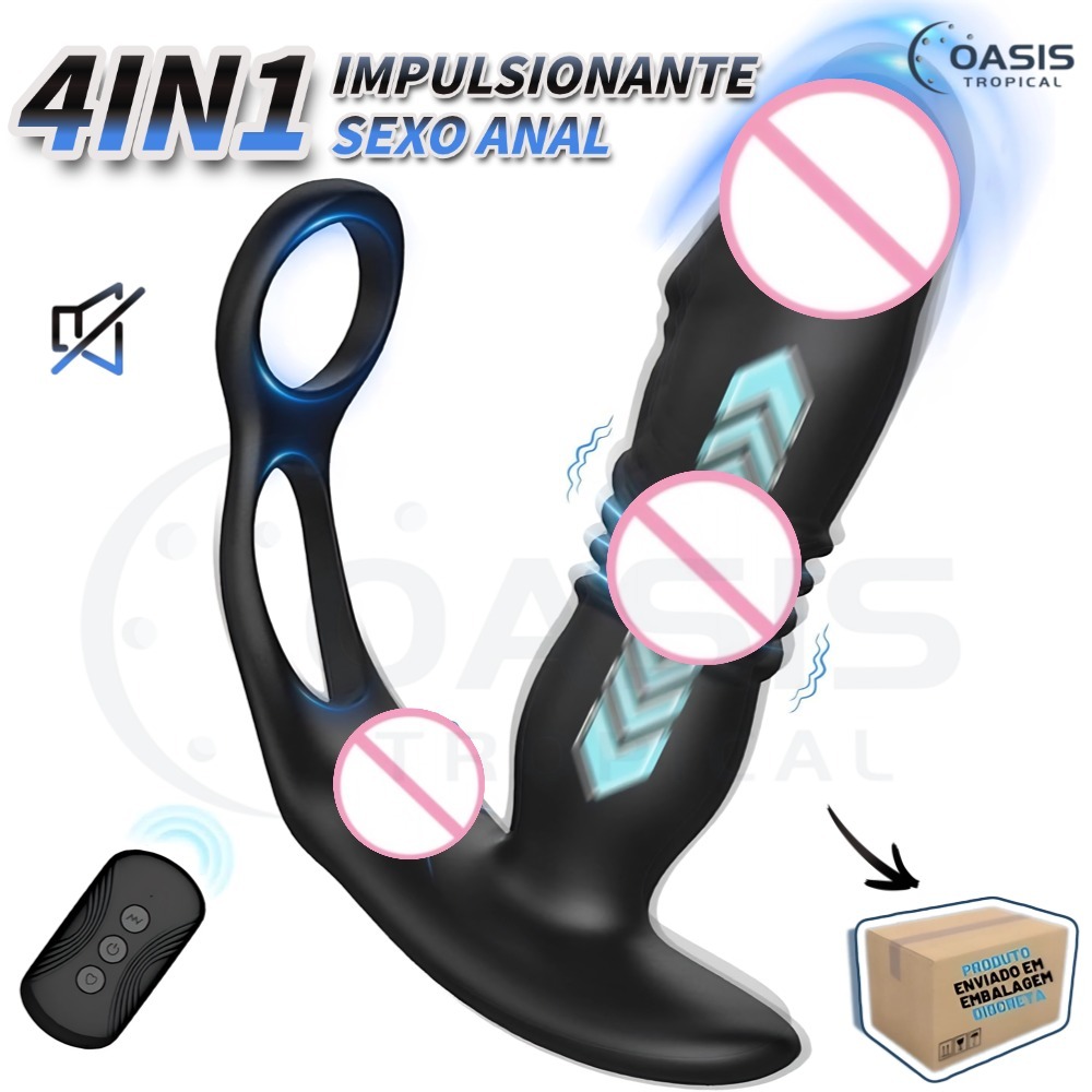 Vibrador Anal Telescópico De Massagem Da Próstata Plug Do Pênis Ejaculação Anel De Sex Toys