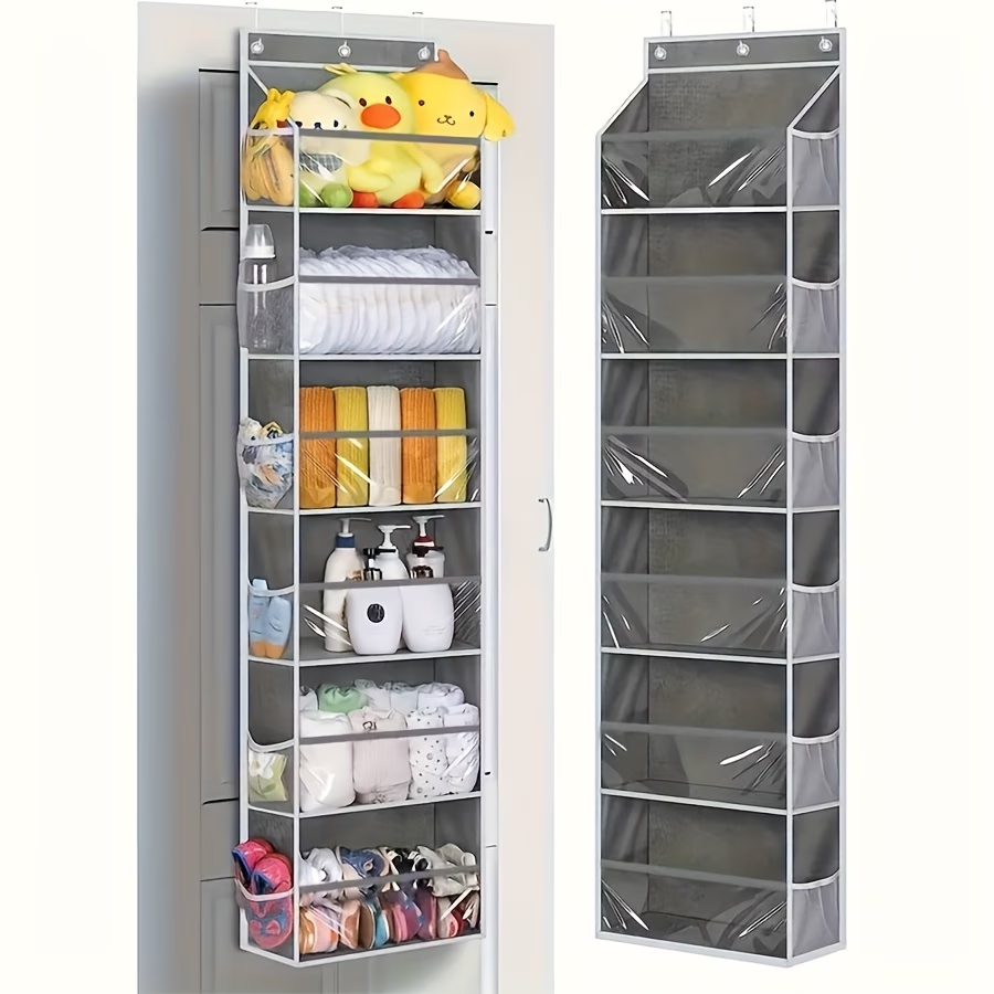 Cinza Organizador Multiuso Suporte de Bolsas Cosméticos Pendurado Porta De Tecido Multifuncional Diversos