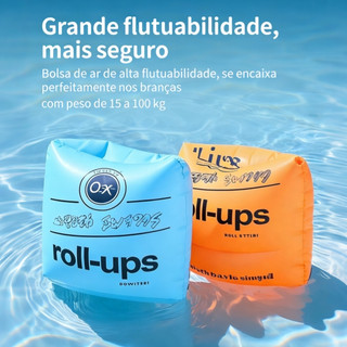 Faixas De Braço Infláveis Para Crianças 22cm Rosa Piscina Praia Flutuador