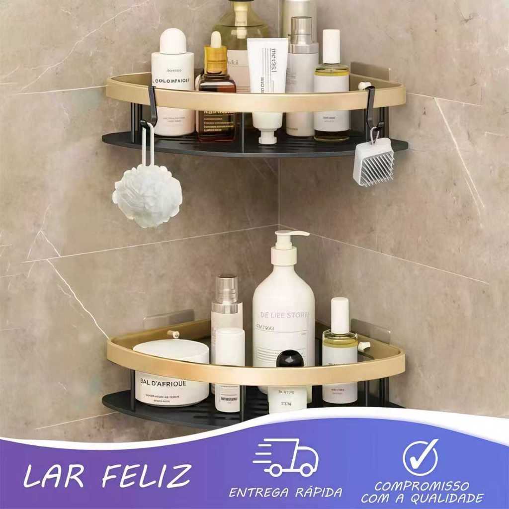 Kit 2 SUPORTE PARA SHAMPOO PARA USO NO BANHEIRO NA PAREDE de alumínio suporte organizador multiuso em Oferta na Shopee