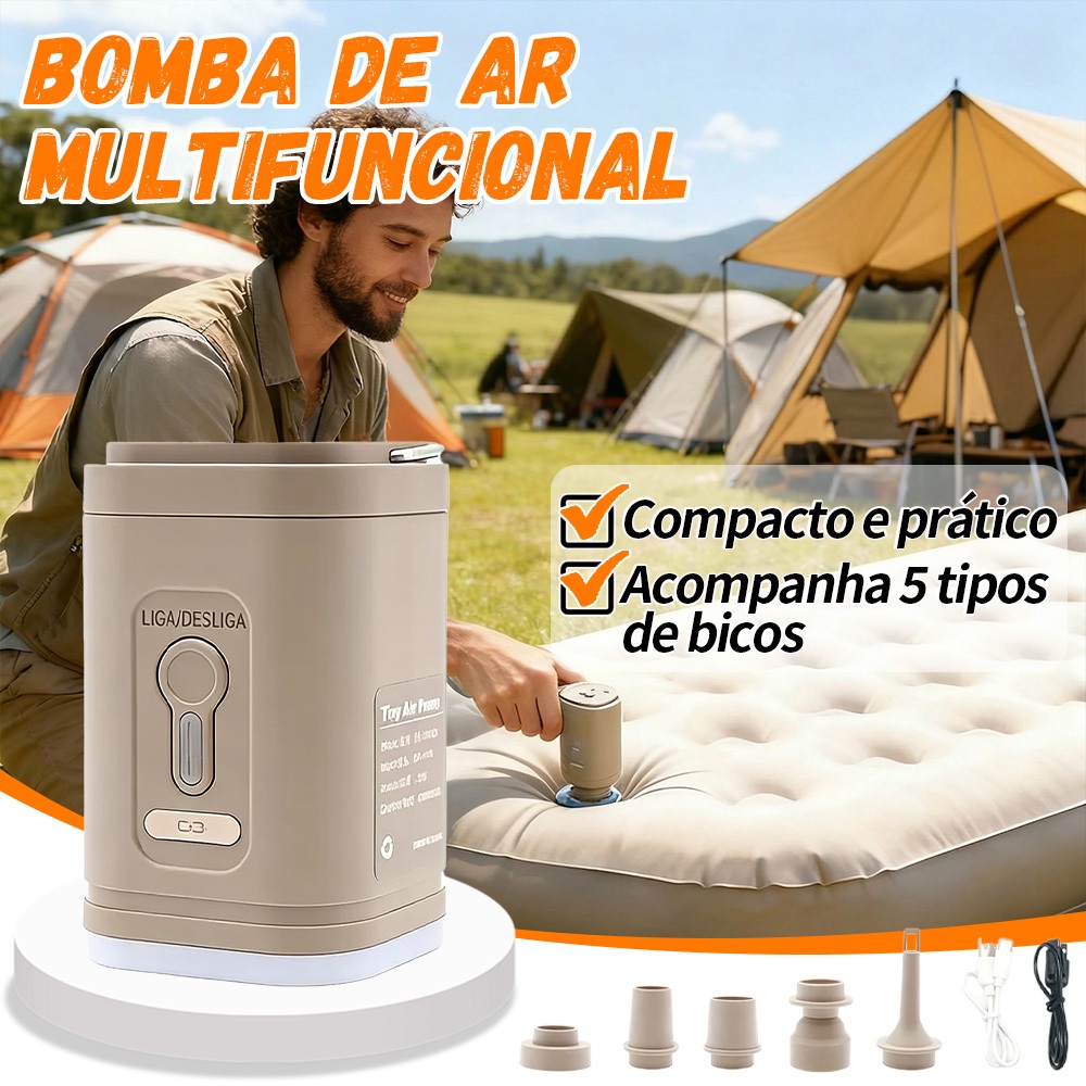 Bomba Elétrica Pneumática Para Secar E Encher Colchão Boias Piscinas Infláveis Portátil em Oferta na Shopee