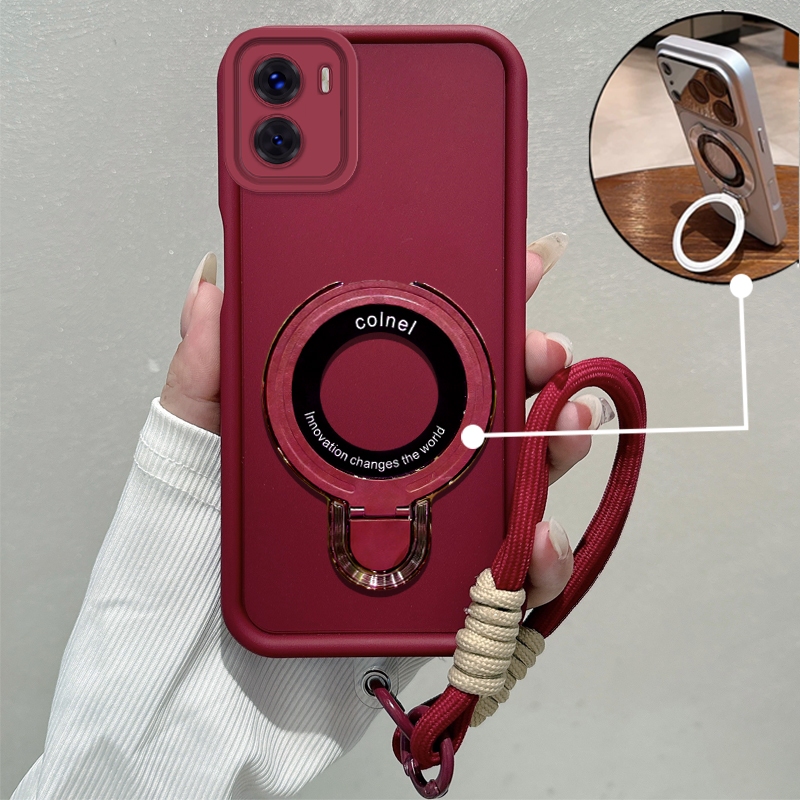 Capa Para OPPO A6 A6X Avançada E Minimalista anti-Queda De Telefone Estética 3D metal Suporte Corda Requintada Gratuita