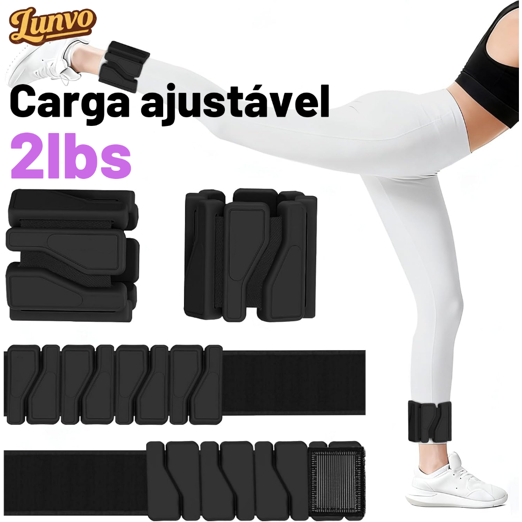 Pesos de silicone ajustáveis ​​para pulso/tornozelo - Treinamento de força para academia, dança e outros esportes