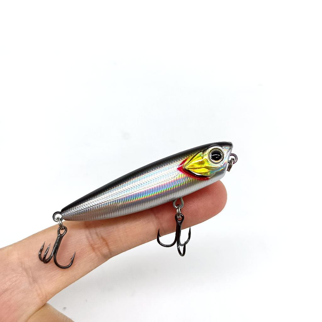 Dupladuoyu 1 Pcs Topwater Superfície Isca Fihsiing 4g/55mm Lápis Flutuante Andar O Cão Iscas Duras Stickbait Para Pike B