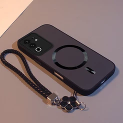 Capa Para VIVO Y29 4G Avançado Minimalista De Duas Cores Caso De Telefone Estético metal Anel Magnético Livre Requintado