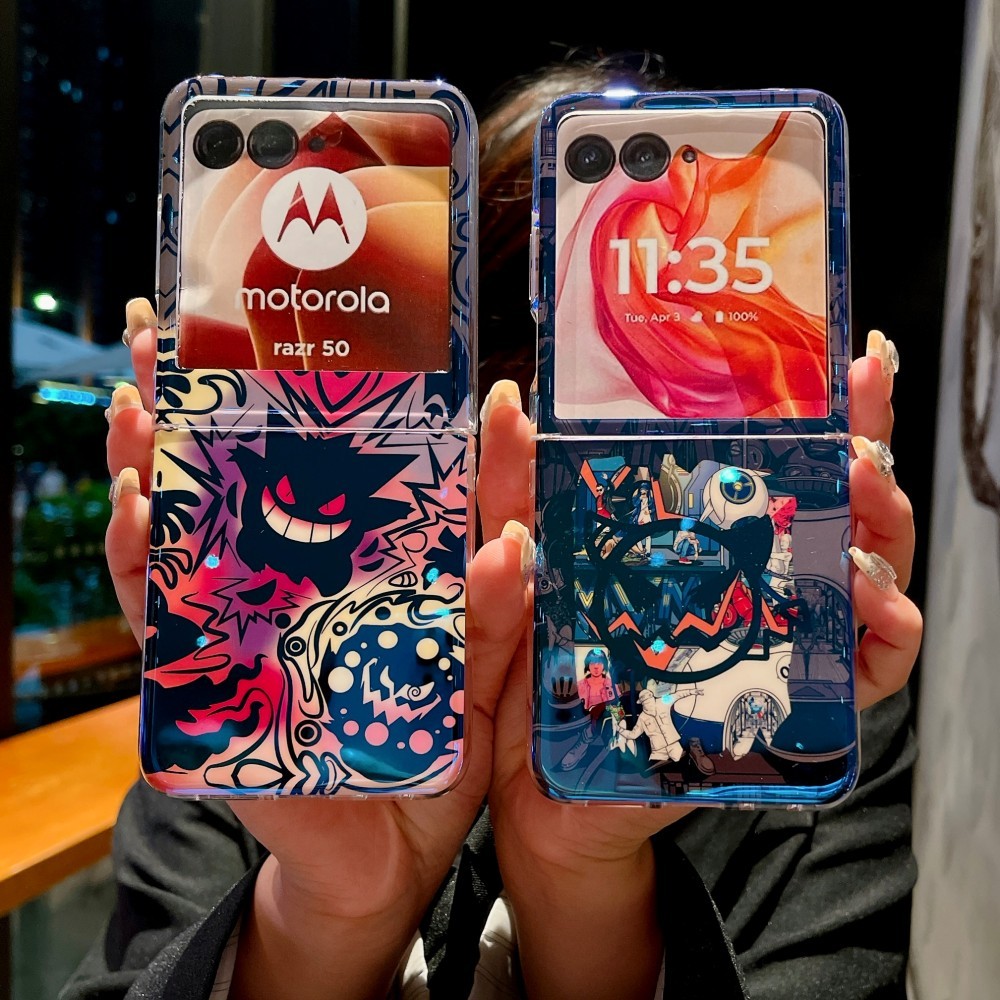 Para Motorola Moto Razr 70 60 Pro 50 Ultra Bonito Padrão Dos Desenhos Animados C