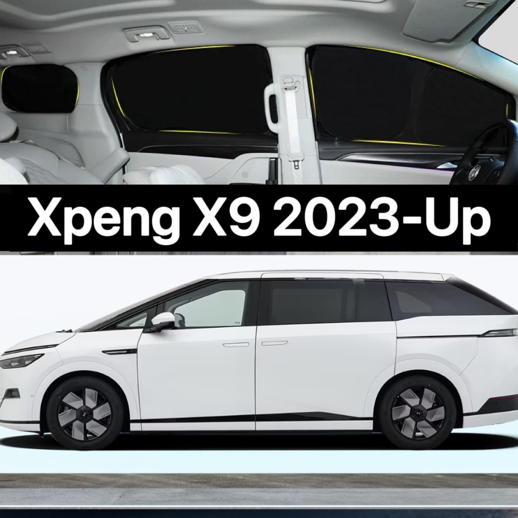 Pára-Sol Do Carro Para Xpeng X9 2023-UP Cortina De Totalmente Blackout Proteção Solar Privacidade Acampamento Janela Lat