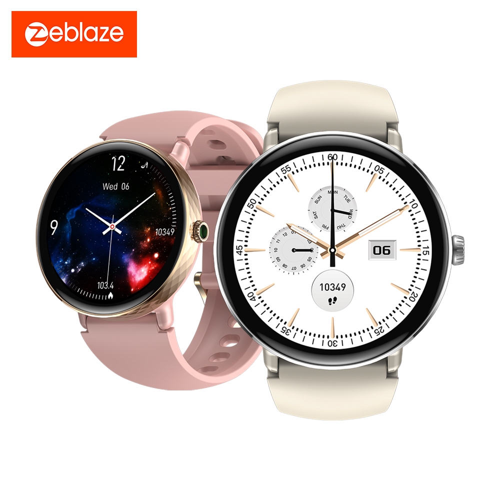 Zeblaze Lily 2 Bluetooth Chamando Smartwatch 1.2" Tela AMOLED Duas Cinturas Monitoramento de Saúde