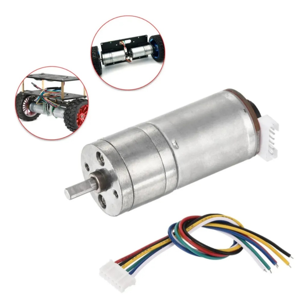 Motor Dc 6v Com Encoder 100 Rpm Para Arduino Robótica