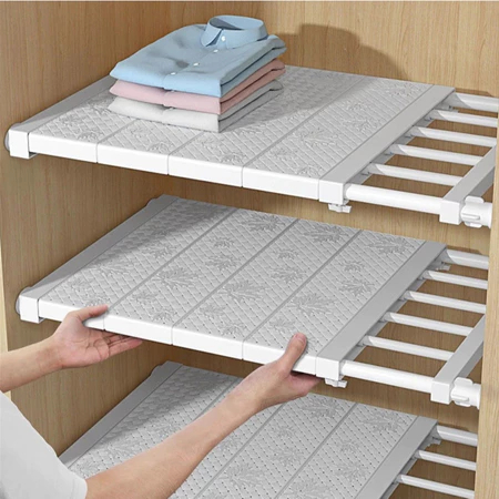 Prateleira Retrátil Ajustável 48-80cm Inox Branca-Portátil