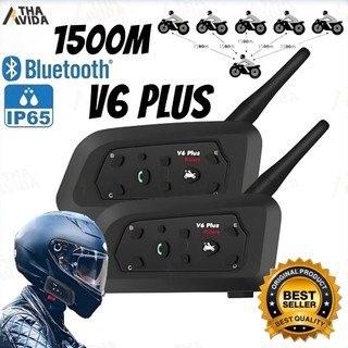 V6 Plus Mais Intercomunicador Bluetooth para Capacete de Motocicleta Alcance 1500m