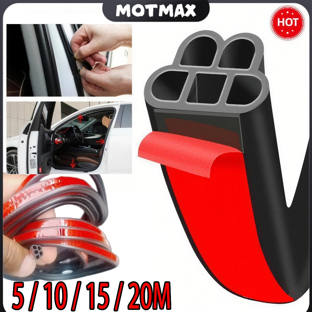 20M Tira De Vedação Da Porta Do Carro Tipo B Borracha De Isolamento Acústico Anti-Poeira em Oferta na Shopee