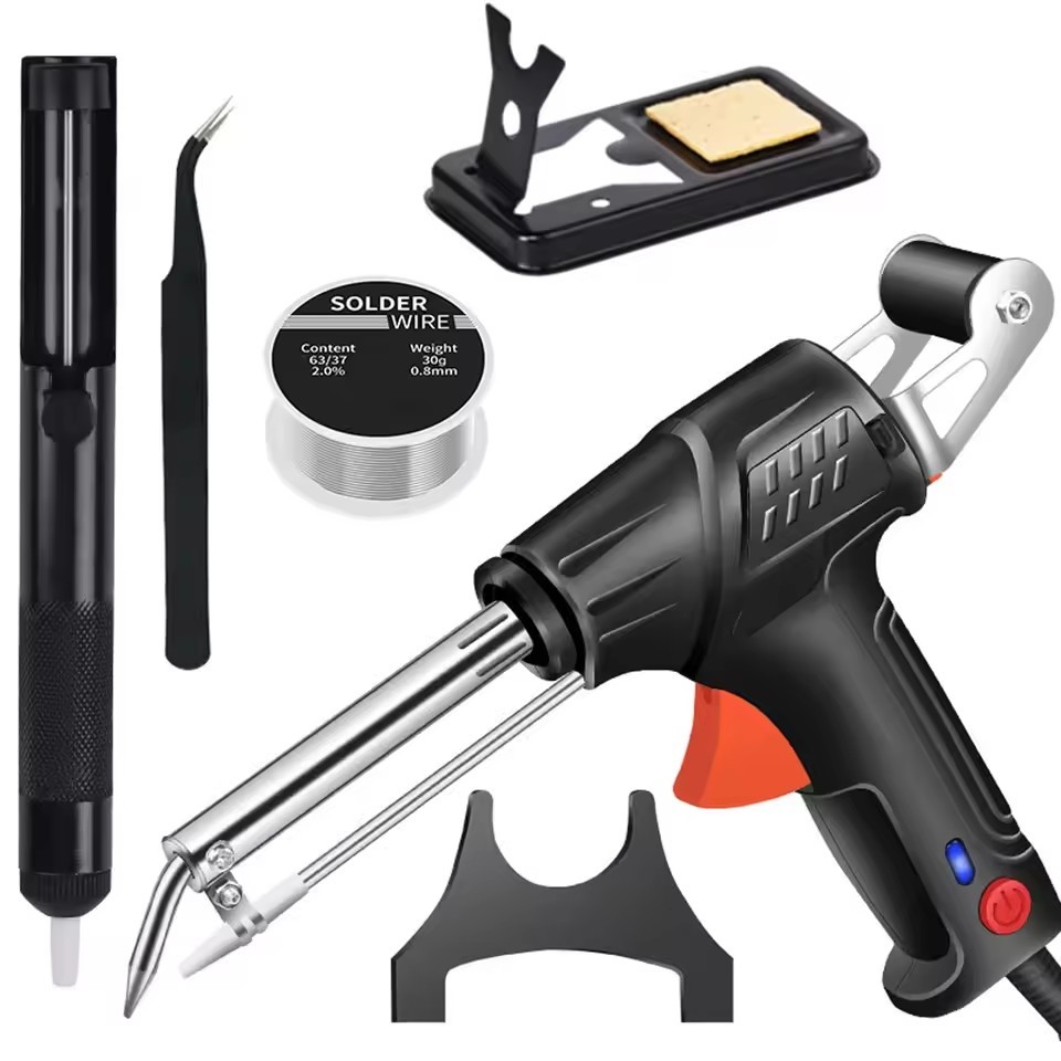 Pistola De Solda De Soldador De Ferro Automática 110V Ferramenta Elétrica De Reparo De Soldagem De Aquecimento Interno
