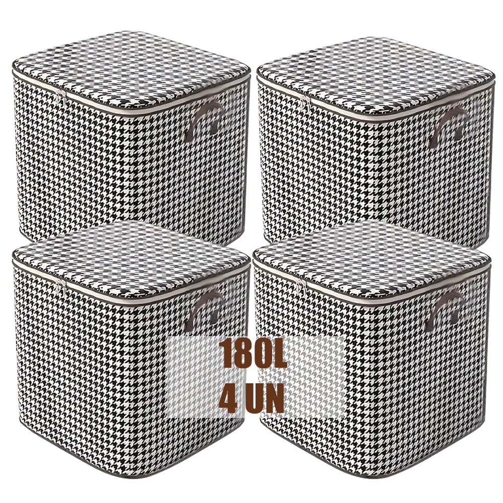 4UN Caixa 100L 180L Organizador Saco Edredom Cobertor Guarda-Roupa Armário Anti-Poeira Umidade Inseto Multiuso