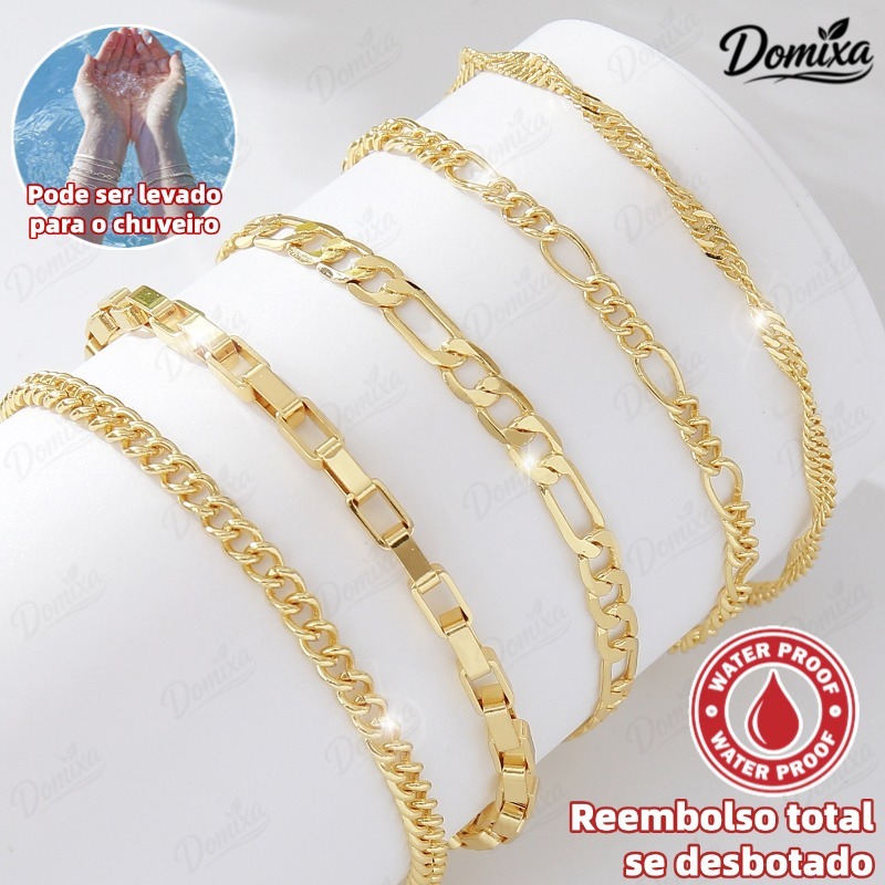 Conjunto de Pulseiras de  Aço inoxidável com 5 Peças, Estilo Minimalista, Joia que Não Desbota, Presente para Mulheres-D em Oferta na Shopee