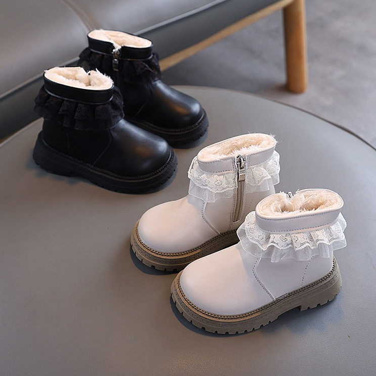 Tênis Meninas Inverno Lazer Botas Martin Estudante Moda Tênis de cano alto Escolha um tamanho maior