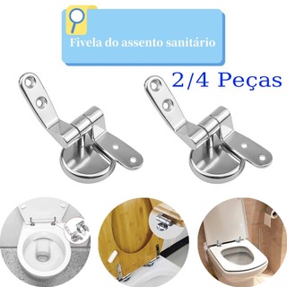 Conjunto de dobradiça de vaso sanitário de 2/4 peças, Material de liga de zinco antiferrugem, Design de instalação rápid