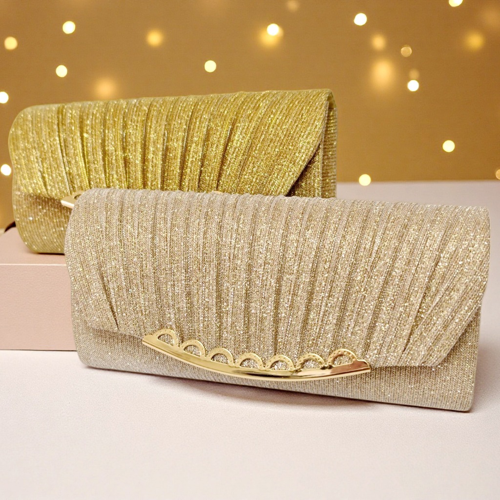 Bolsa Clutch Feminina Luxuosa Com Glitter Para Ocasiões Formais – Design Elegante De Lantejoulas De Ombro Estilo 688-24