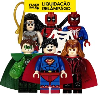 🔥Minifiguras de Blocos | Coleção DC | Homem-Aranha, Batman, Deadpool, Flash, Green Lantern em Oferta na Shopee