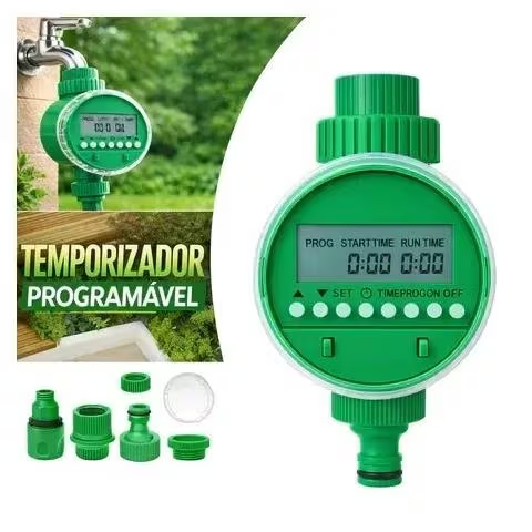 Temporizador de Irrigação de Jardim Programável Automático Controlador Válvula