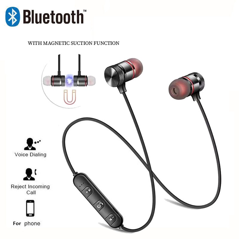Fones De Ouvido Sem Fio Bluetooth 4.0 Fone Estéreo Intra-Auricular Magnético
