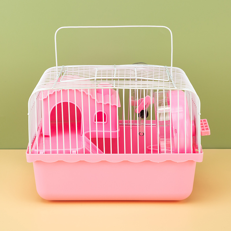 Gaiola Pequena Para hamster , Multifuncional Com Roda , Alimentador E Garrafa De Água .