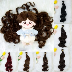 Em Estoque 20 cm Grosso Cor Natural Curly Perucas Boneca Para 1 / 3 1 / 4 1 / 6 Bjd Boneca Diy Cabelo