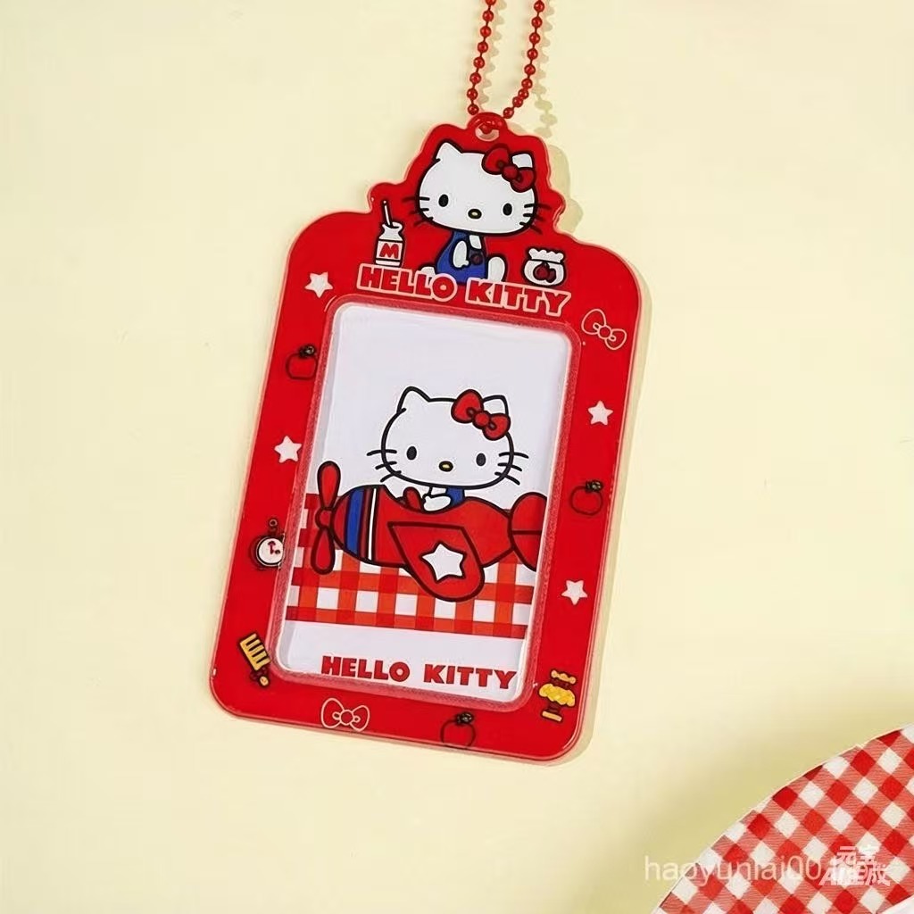[PEBR] Porta-Chaves De Desenho Animado Hello Kitty Idol Cartões Fotográficos De 3 Polegadas Photo Card Holder Bolsa Ping