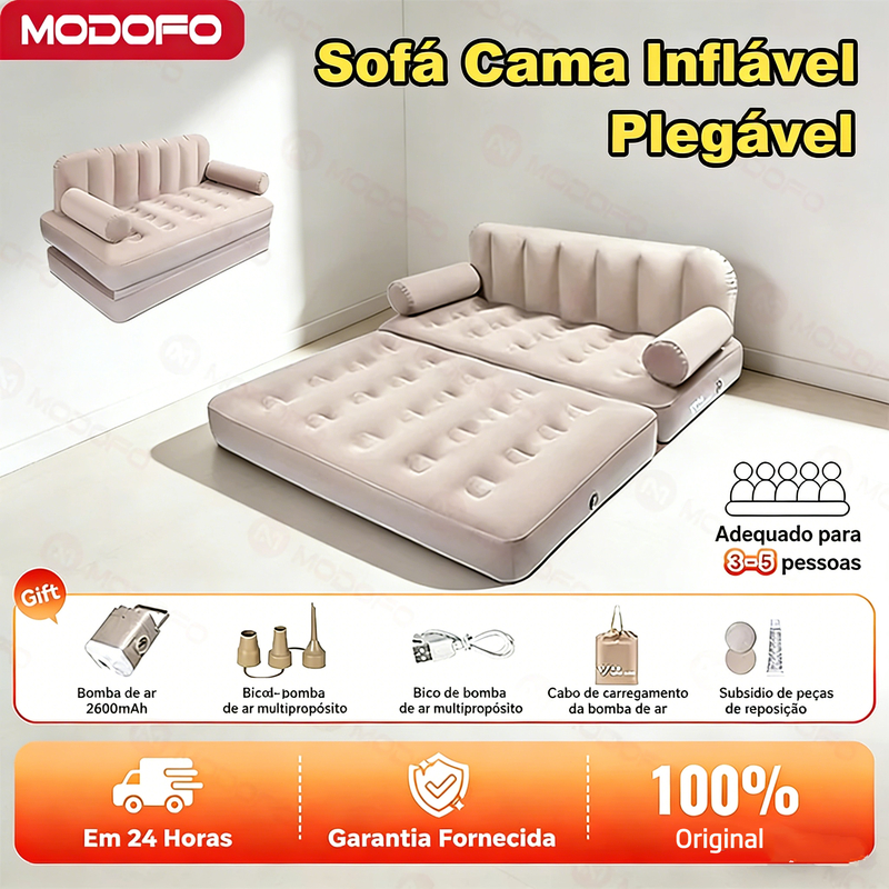 MODOFO Sofá Inflável 2 Lugares Grande Sofá Cama Inflável Casal Com Bomba-Camping Equipment Acampamento Acessórios