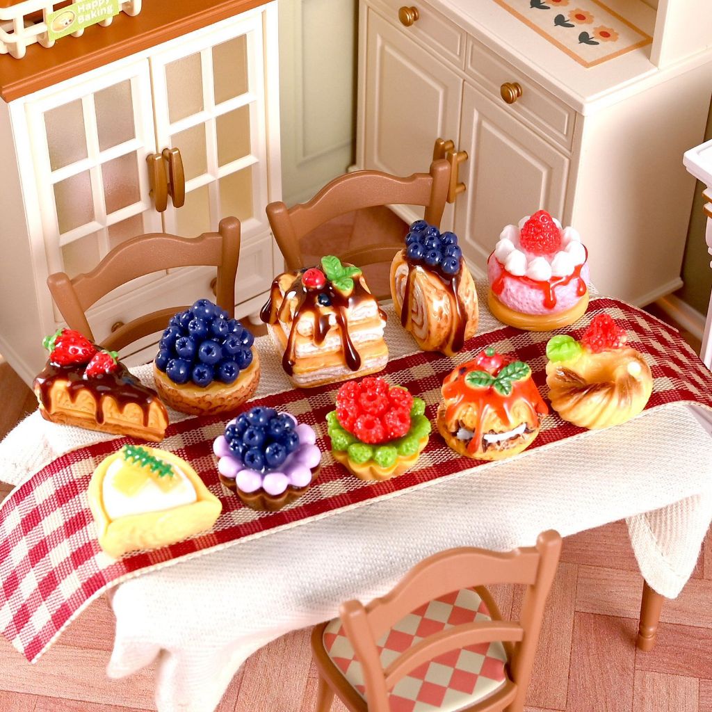 10 Pçs 1 : 12 Resina Em Miniatura Comida E Jogar Bolo Casa De Bonecas Ornamentos Cozinha Crianças Brinquedos Presentes D